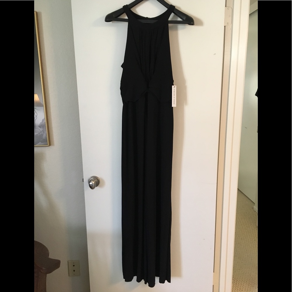 Pantsuit Black Sleeveless Low Wrinkle